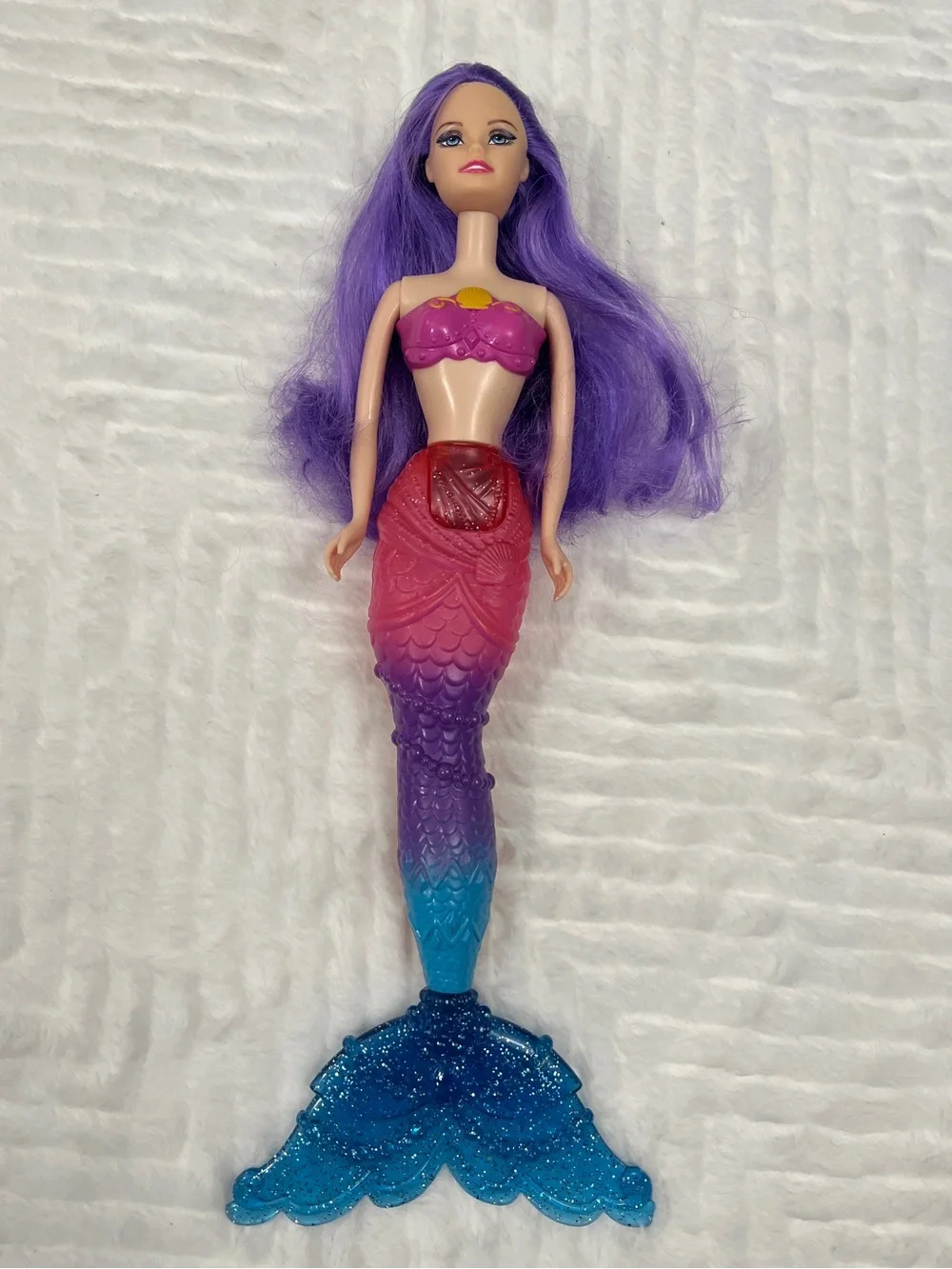 Purple-Haired Mermaid Doll‎ with Ombre Tail